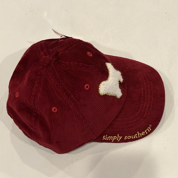 Simply Southern | Burgundy Corduroy Baseball Cap - Picture 7 of 11